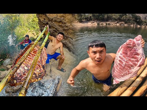 ย่างซี่โครงหมู แม่น้ำไทย-กะเหรี่ยง [ขอบคุณที่ยังไม่เลิกติดตาม]