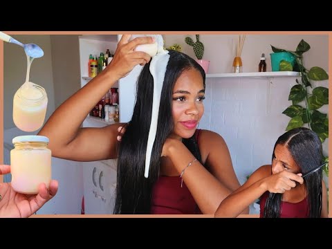 APENAS 3 INGREDIENTES PARA UM CRESCIMENTO EXTREMAMENTE RÁPIDO do cabelo! 8x MAIS BRILHANTE