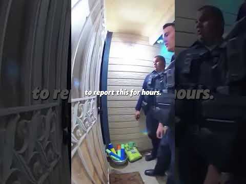 Cops try to arrest a women but she refused to open the door. Full clip on: LASHY BILLS: Twitter