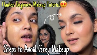 Beginners Tutorial✅ how to Apply Foundation to Avoid Grey, Cakey/Patchy Makeup #makeup #foundation