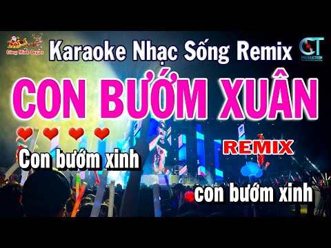 CON BƯỚM XUÂN REMIX KARAOKE NHẠC SỐNG | CÔNG MINH ORGAN