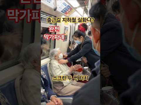 보고도 믿기지 않는 지하철 패륜 행태