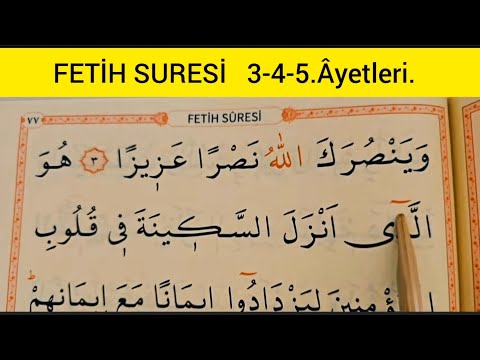 Fetih Suresi Tecvid Tahlili / 3.4.5. Âyetleri