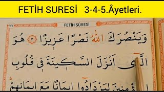 Fetih Suresi Tecvid Tahlili / 3.4.5. Âyetleri