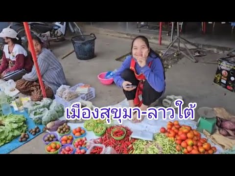 #เที่ยวลาวใต้ #food ตลาดเมืองสุขุมา อาหารตามฤดูกาล #สปปลาว #สาวลาวน่าฮัก #เลาะตลาดตลี