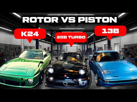 Banqueando 2 RX7: 2 rotores NA y 3 rotores turbo!