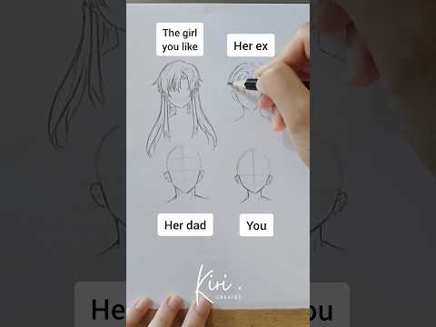 The girl you like & you Anime version #howtodraw #howtodrawanime #animehair