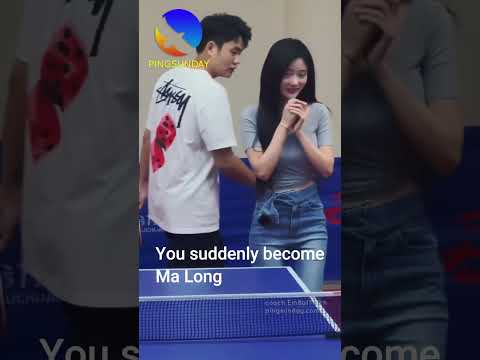 beautiful girl watching you playing table tennis #shorts