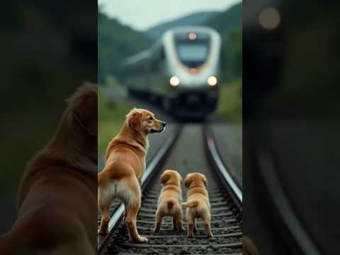 Heroic dog action saves train passengers from danger. 🐕 #rescue #dog #shorts