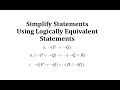 Logical Statements and Simplifications