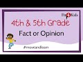 Fact vs. Opinion in 4th & 5th Grade Reading