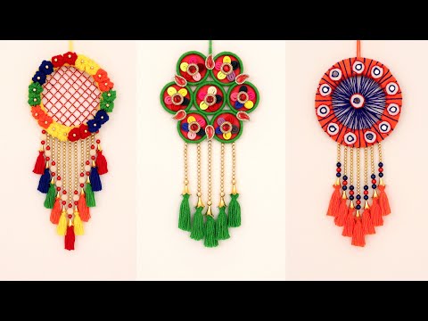 Unique Craft Using Bangles and Wool | Best out of Waste Diwali Wall Hanging Ideas