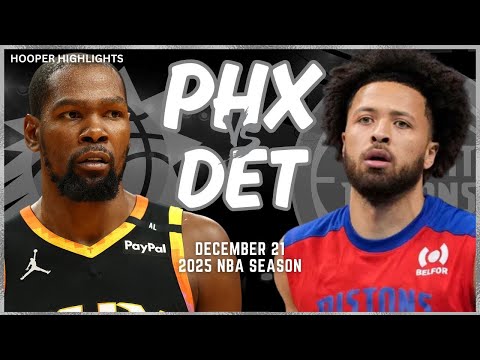 Phoenix Suns vs Detroit Pistons Full Game Highlights | Dec 21 | 2025 NBA Season