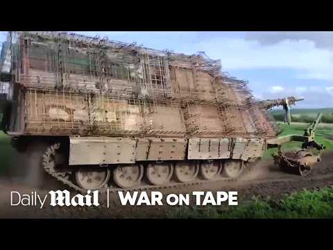 Why Russia is Putting Armoured Shells on its Tanks | War on Tape | Daily Mail