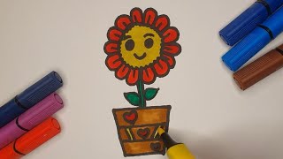 How to Draw Sunflower|| Sunflower Drawing Easy ||@shuvoartacademy