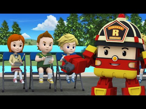 Conseils de Sécurité Incendie par Roy│Classe de Sécurité POLI│Dessin Animé│Robocar POLI télé