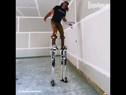 These stilts are specifically designed for use in the installation and repair of drywall.