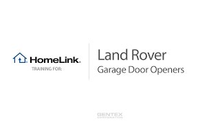 Land Rover HomeLink Training video poster