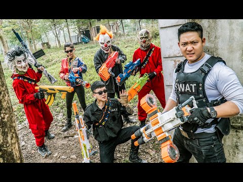 LTT Films : Silver Flash Warrior Nerf Guns Survive When Fight With The Tiger Mask Boss Appears!