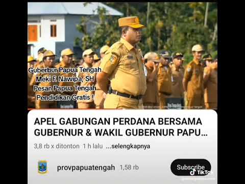 PIDATO PERDANA GUBERNUR PAPUA TENGAH UNTUK PENDIDI