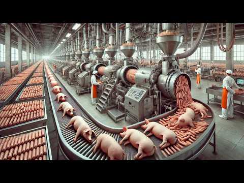 Machines Control What You Eat - Millions of Pigs Turned into Meat Every Day