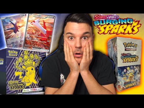 DOBLE Apertura NUEVA Colección Surging Sparks Booster Box y Elite Trainer Pokemon TCG