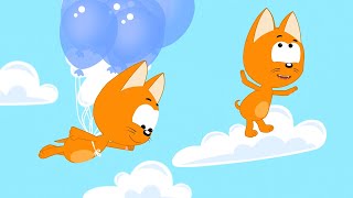 Паровозик и Разноцветные шарики - Котенок Котэ - Развивающие песенки для малышей Учим цвета