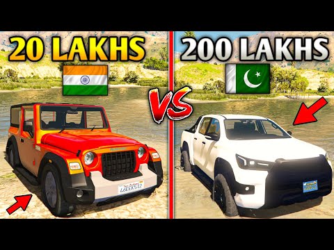 MAHINDRA THAR (20 Lakh) Vs TOYOYA REVO (200Lakh) 🔥 SHOCKING RESULTS 😱 GTA 5 GAMEPLAY !