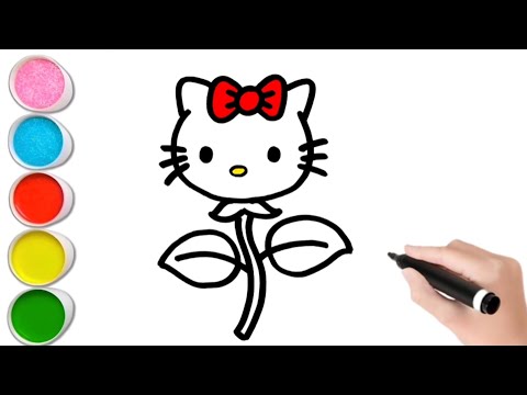 Kolay Hello Kitty Çizimi, Sevimli Hello Kitty Çizimi, Hello Kitty Nasıl Çizilir, Boyama Videoları