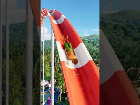Don’t Ever Try This Water Slide / Planet Coaster 2 #waterslide #shorts #waterpark