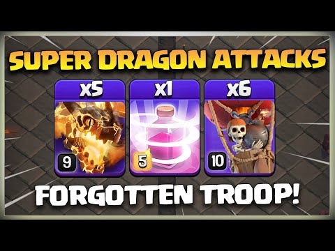 Th14 Recall Super Dragon | 4 Super Dragons + Recall + Queen Charge Attack Strategy - Clash Of Clans