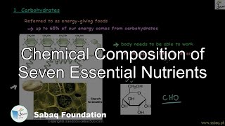 Chemical Composition of Seven Essential Nutrients