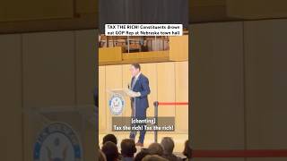 TAX THE RICH! Constituents drown out GOP Rep at Nebraska town hall