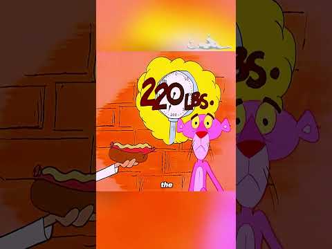 The Pink Panther suddenly discovered that he had gained 220 pounds. #cartoon #animatry #animation