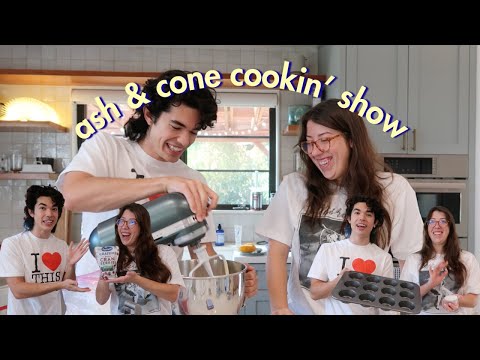my wife and i make cranberry muffins for the kids (ash & cone cooking [pajama] show)