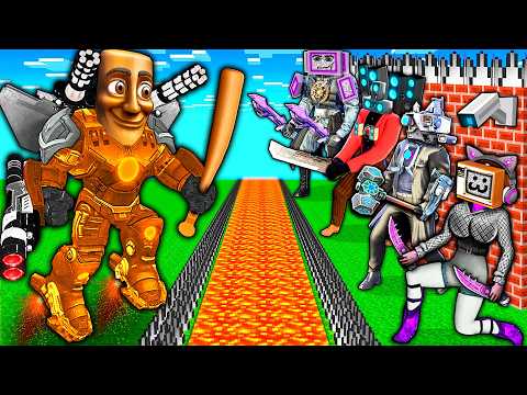 SURVIVAL BASE of MECHA TITAN TUNG TUNG SAHUR vs TV MAN and TV WOMAN in MINECRAFT animation