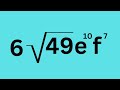Simplifying Radicals and Exponents