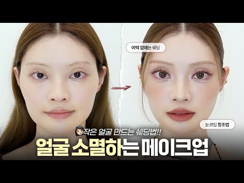 얼굴 작게 만드는 쉐딩법⁉️ 작은 얼굴 메이크업 꿀팁 대방출🍯