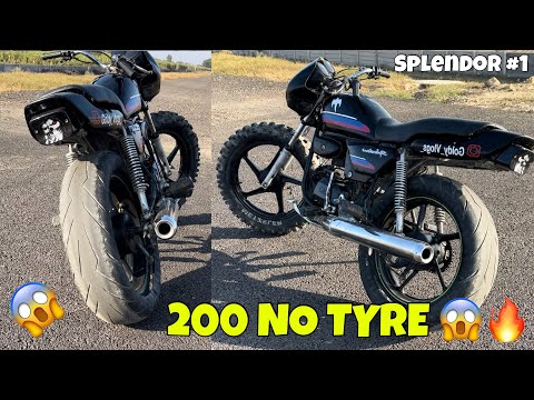 Splendor 200 No Tyre 🤯🔥 || Only 1 India 🔥|| Splendor Modification 🔥 || #splendormodification