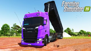 COMPRAMOS UMA CAÇAMBA DE CALCARIO , ENCONTRAMOS UM COLECIONAVEL | Três Marias | Farming Simulator 25
