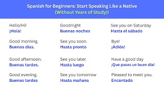Spanish for Beginners: Start Speaking Like a Native (Without Years of Study)!