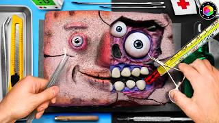 ASMR / RESTAURANDO y OPERANDO a TITI SAHUR! 🧱🌈 (Brainrot Meme) Clay | PlastiVerse