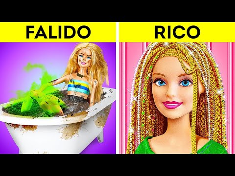 Esta Barbie falida foi adotada por uma família rica! Bonecas muito fofas e artesanais