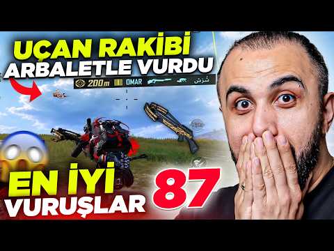 200 METREDEN UÇAN ADAMI ARBALETLE HAVADA VURDU 😱 EN İYİ VURUŞLAR #87 - PUBG Mobile
