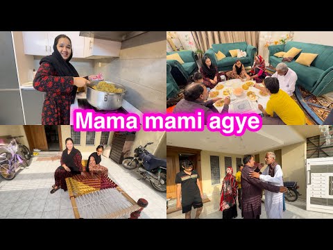 Mery mama mami agye | chicken pulao recipe | Sitara yaseen vlog