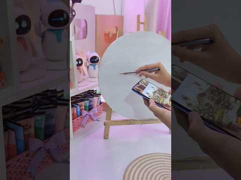 🩵Painting on Cake board😱🎂#shorts #diy #painting #viral #art #artist #trending #scenery