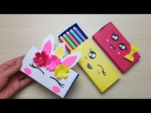 DIY paper pencil box idea | How to make a paper pencil box