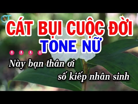 Karaoke Cát Bụi Cuộc Đời Tone Nữ Dm | Nhạc Sống Mới || Karaoke Tuấn Kiệt