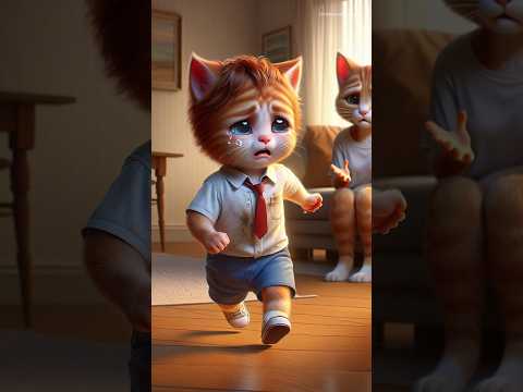 A little kitten poops at school, and all the other kids start laughing at him #shorts #cat #cats