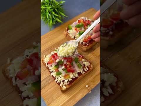 Bread Pizza recipe | Indian style pizza | Flavours Of Food